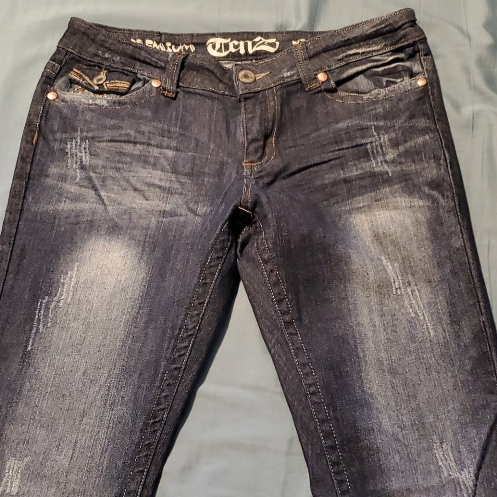 Distressed jeans